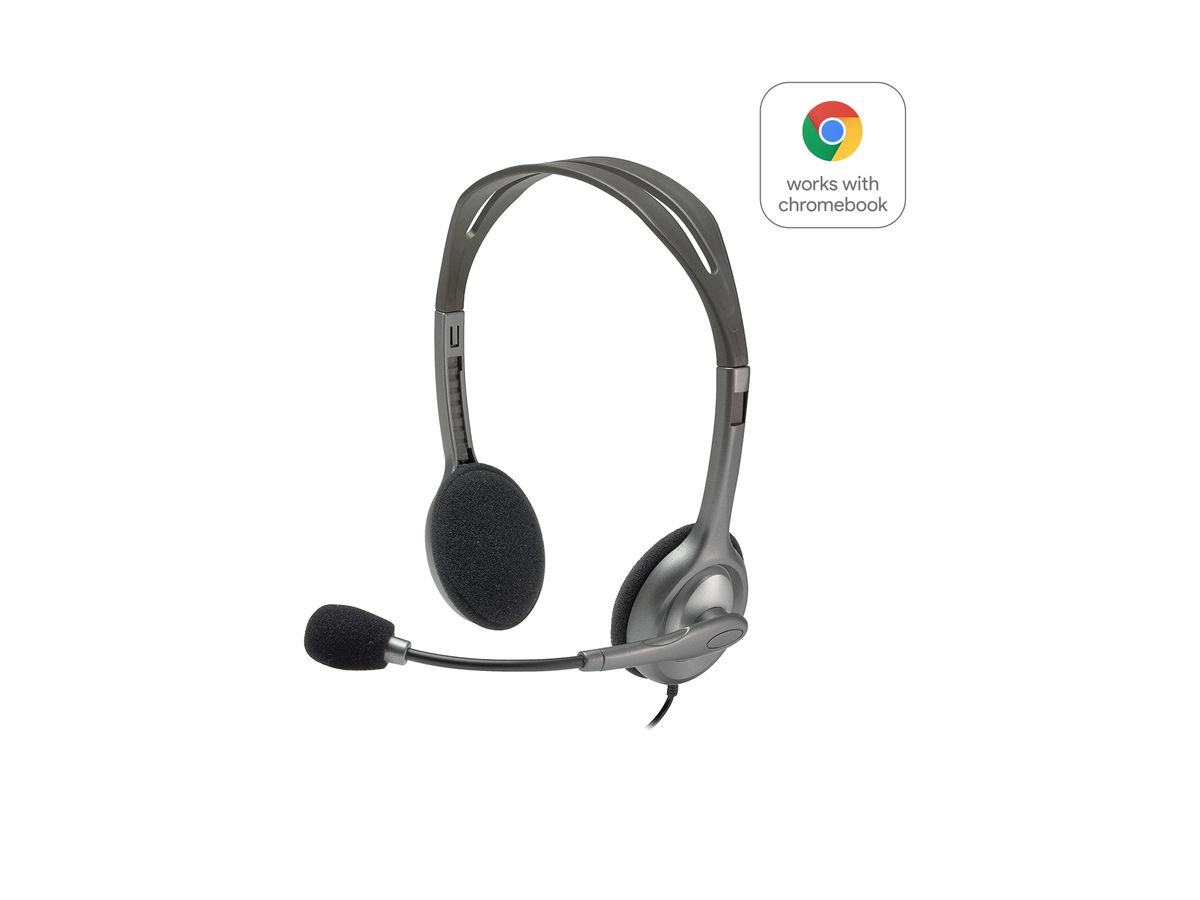 Logitech H111 Headset Wired Head-band Office/Call center Grey