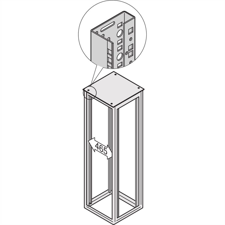 SCHROFF Varistar 19" wandmontage, AlZn, 1200H