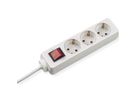 BACHMANN SELLY socket strip 3x earthing contact, switch, white, 1.5 m
