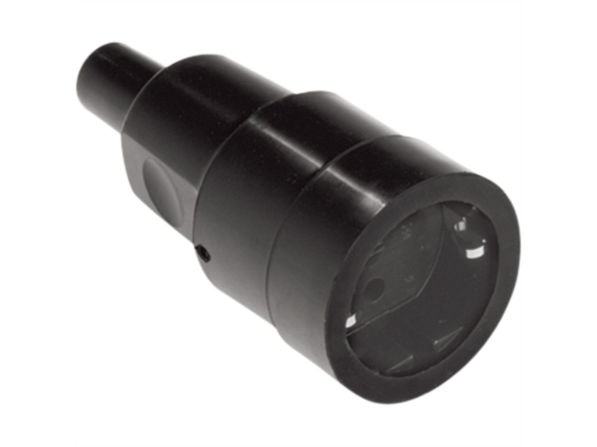 BACHMANN solid rubber coupling black, Bend protection mountable