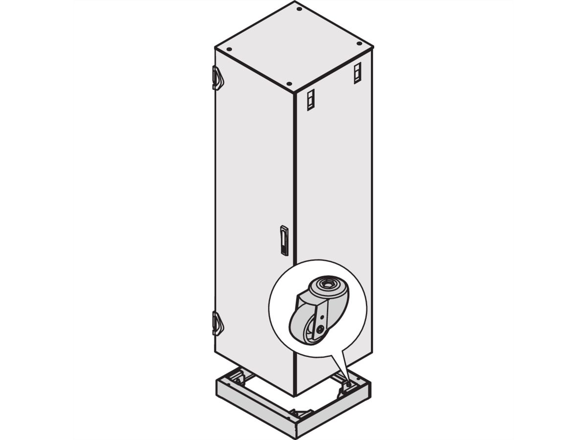 MOBILE PLINTH 800W 1000D RAL7021