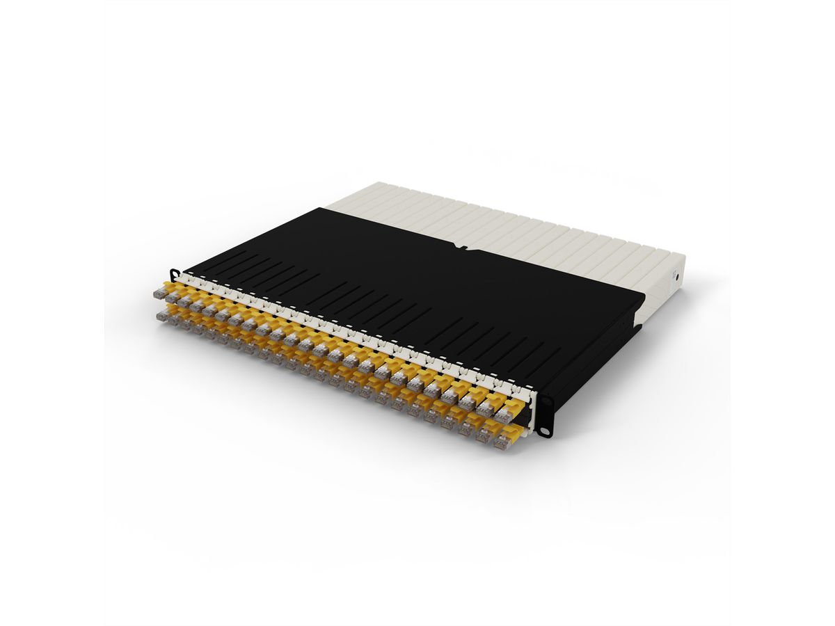 patchbox.one 8RU STP geel Cat.6a 0,8 m