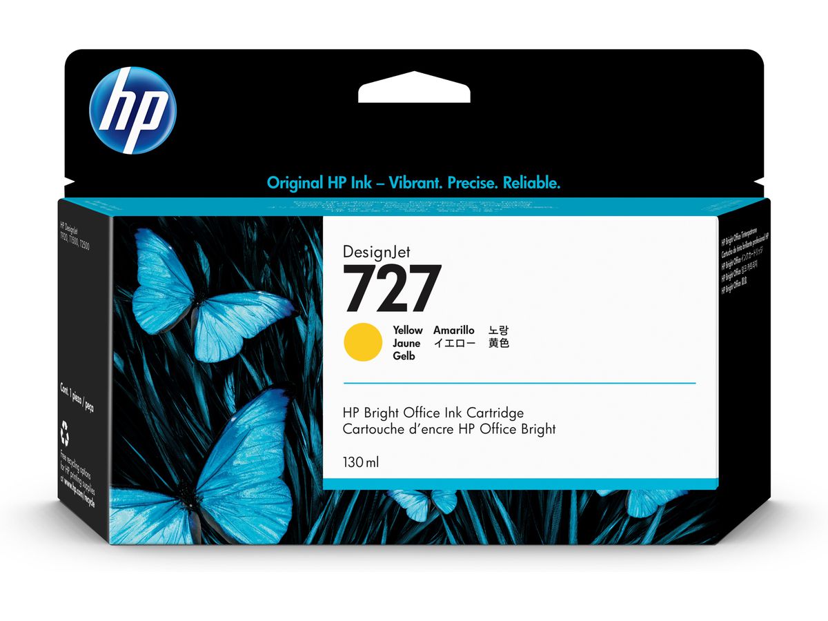 HP 727 130-ml Yellow DesignJet Ink Cartridge