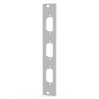SCHROFF 19" voorpaneel met D-subuitsparing, 1x9-polig, 3U, 4 HP, 2,5 mm, Al, RAL 7035