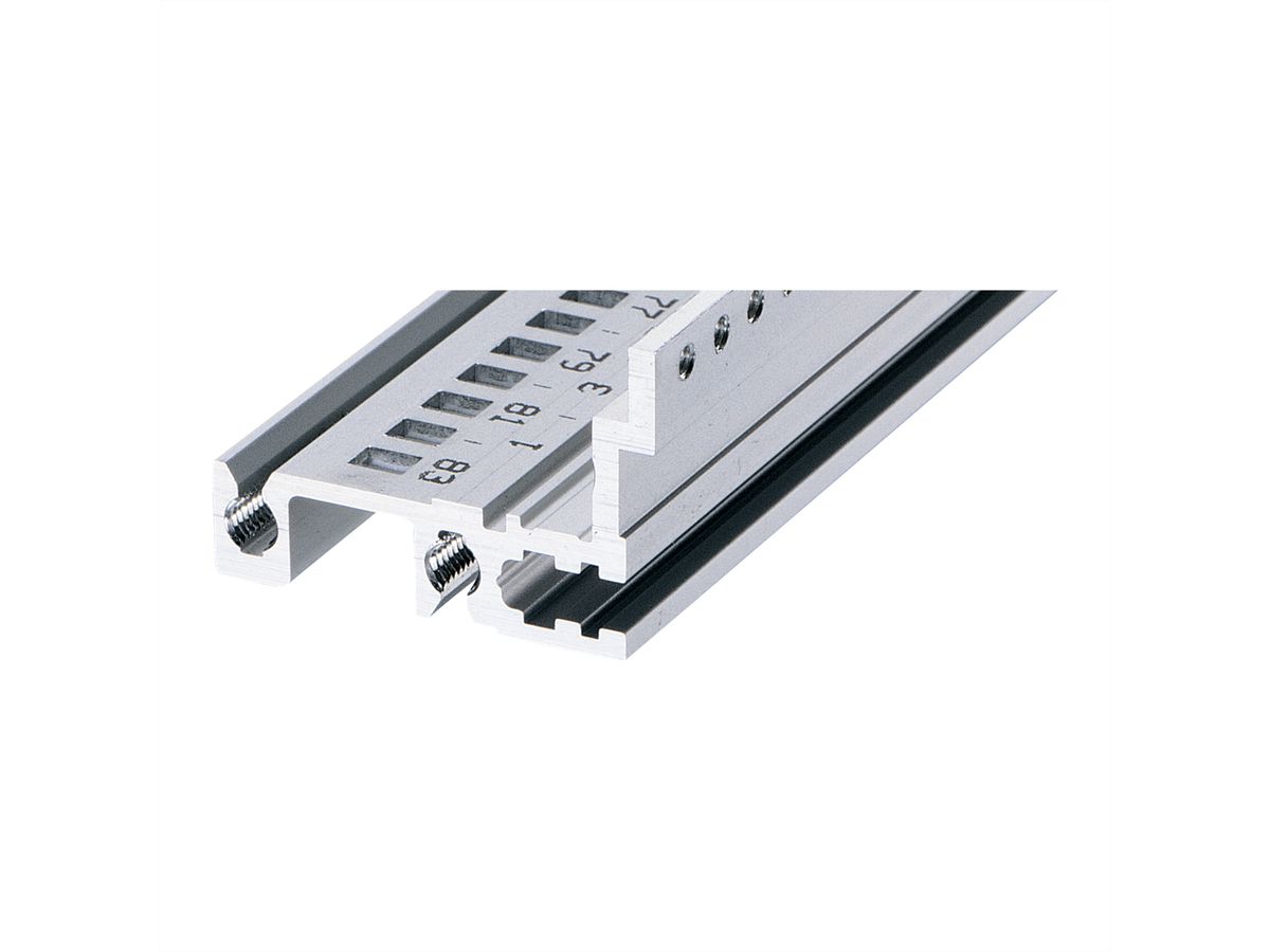 SCHROFF horizontale rail achteraan, type H-MZ, zwaar, met Z-rail, 42 PK