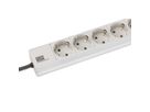BACHMANN 19" socket strip 9-way, without switch, silver