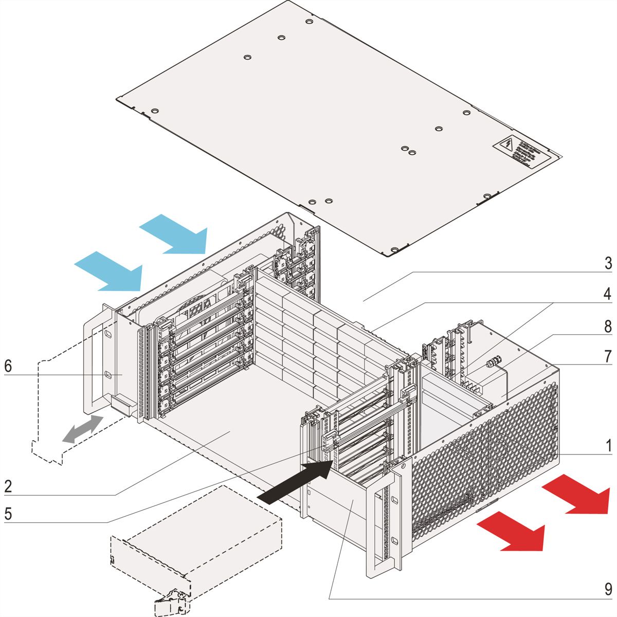 SCHROFF CPCI System for Pluggable PSU, Horizontal, 3 U, 6 Slot