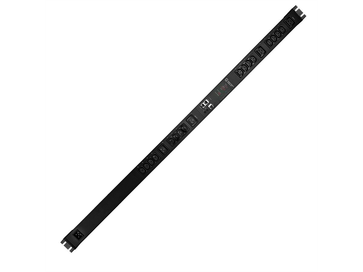GUDE EPC 87-1210-18 20-fach switched und metered PDU, vertikaler Einbau 0HE, schwarz, 135 cm