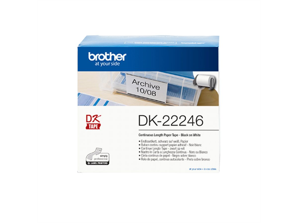 Brother DK-22246 label-making tape Black on white