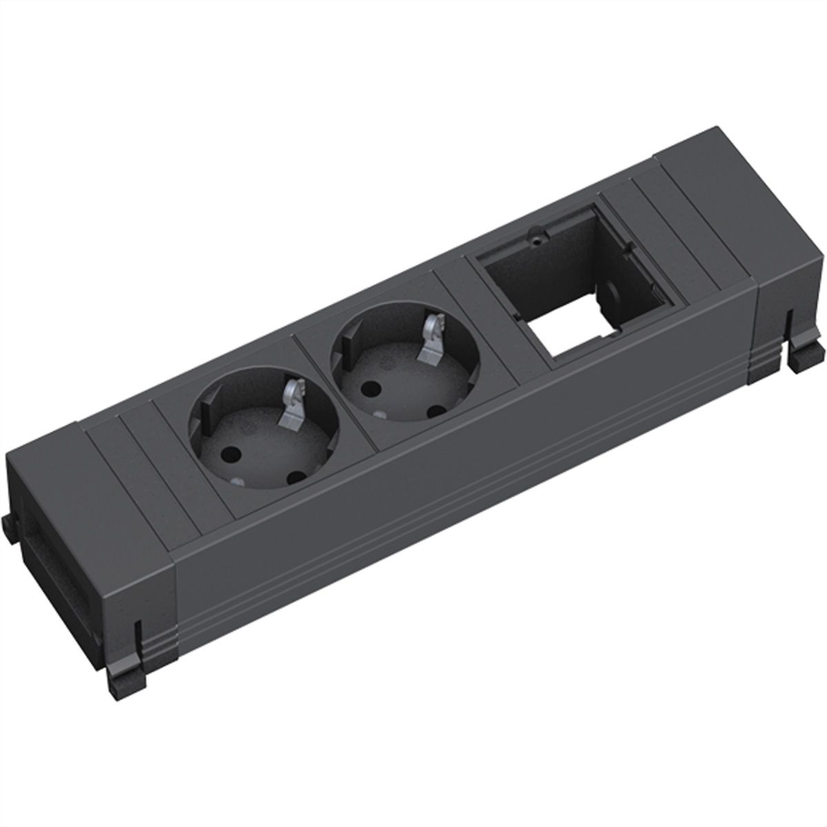 BACHMANN POWER FRAME 2xCEE7/3 1xCM, Plastic profile 0.2m GST18