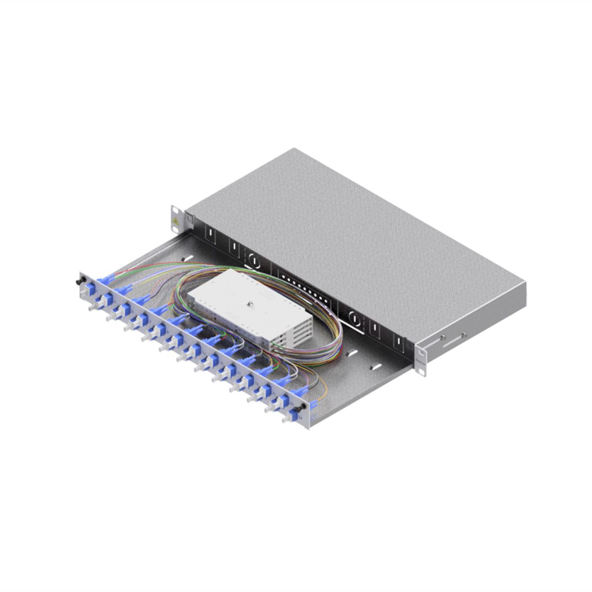 EasyLan glasvezel lasdoos Grade C 19-inch 1U, 24 poorten, 24x LC duplex, OS2