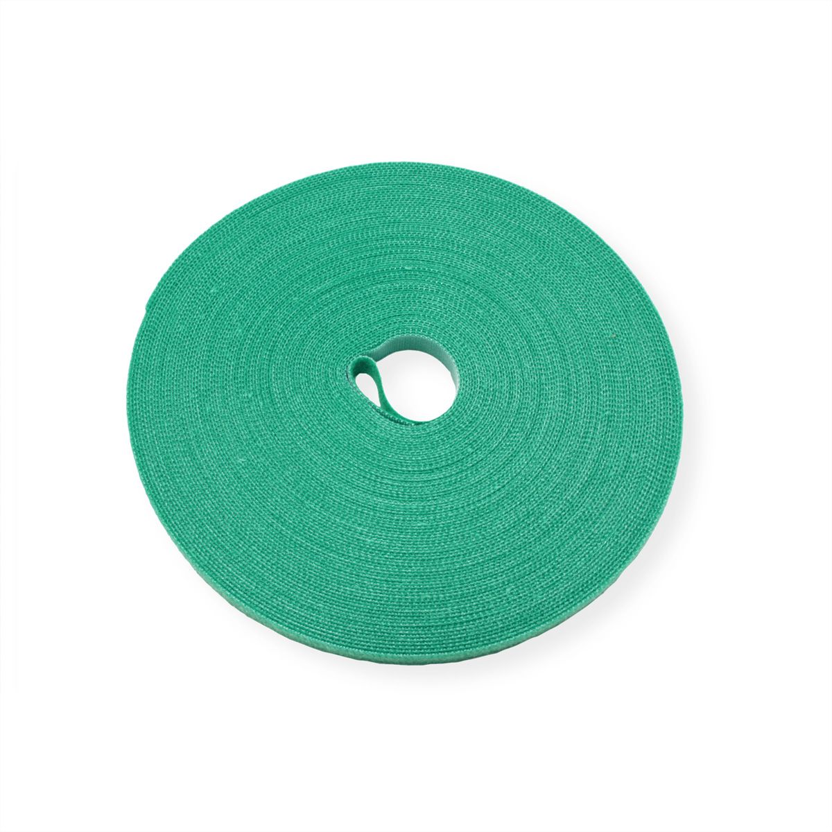 VALUE Klittenband op rol, 10mm, groen, 25 m