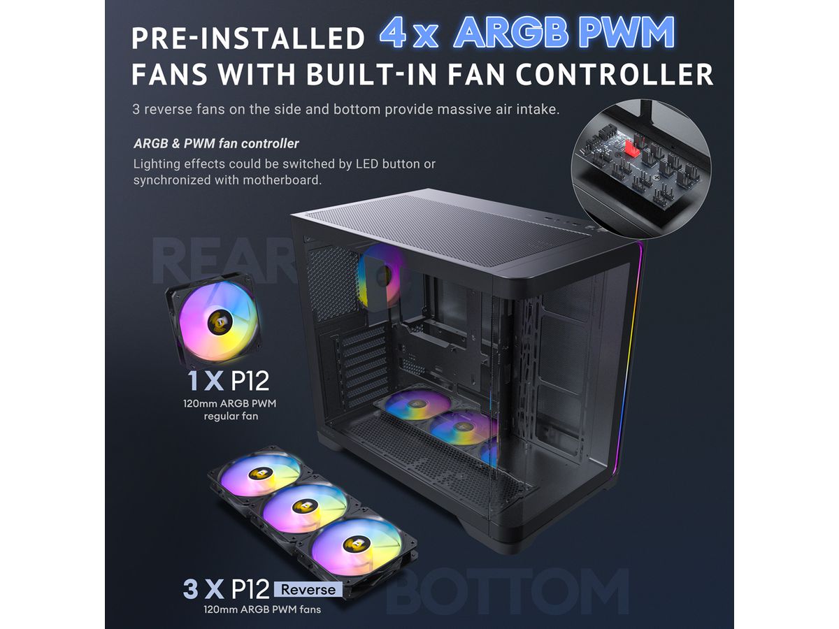 ANTEC Constellation C5 Curve ARGB PC case Midi Tower ATX, black