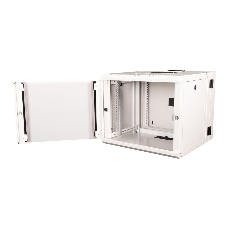 ROLINE 19-inch wall-mounted housing Pro 9 U, 600x600 WxD two-part swivelling grey