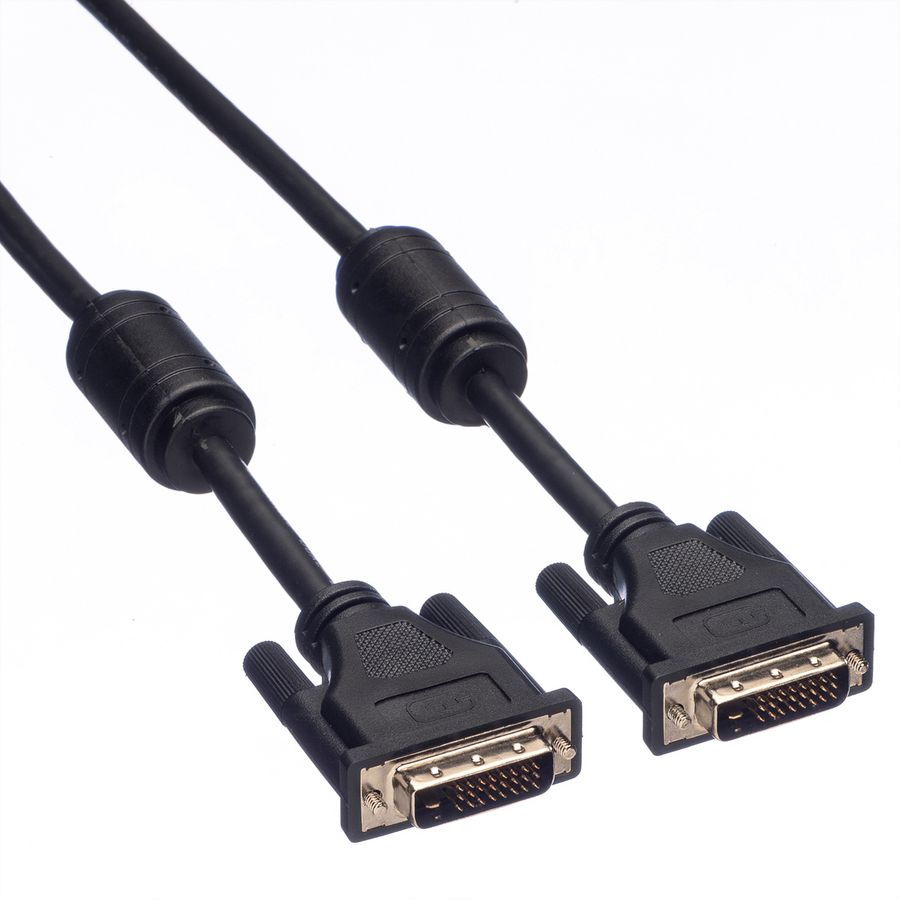 ROLINE DVI Cable, DVI (24+1), Dual Link, M/M, 1 m