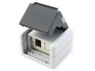 TELEGÄRTNER, data outlet IP44, 75x86x58, grey, incl. mounting plate for 2x AMJ resp. UMJ Module/Adaptor