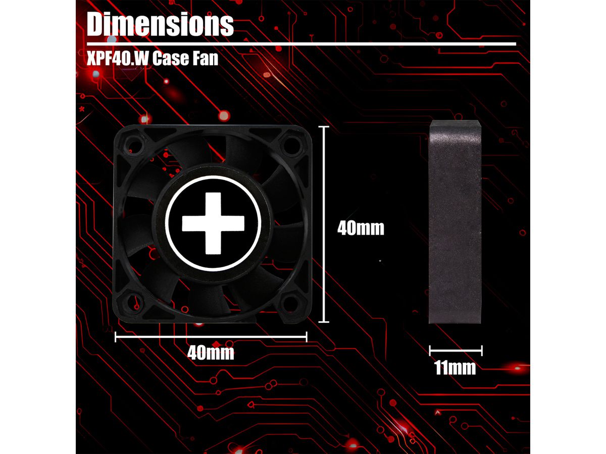 Xilence XPF40.W 40mm Case Fan, 3PIN, White Box