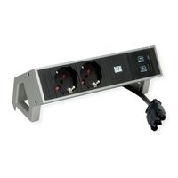 BACHMANN DESK2 2xP40 1xUSB A/C 22W, 0.2m GST18 INOX Italia