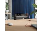 BACHMANN DESK2 ALU BLACK 2xUTE, 1xUSB C/C 65W L=0,2m