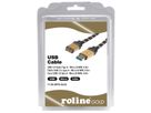 ROLINE GOLD USB 3.2 Gen 1 kabel, USB A - Micro B, M/M, Retail Blister, 0,8 m