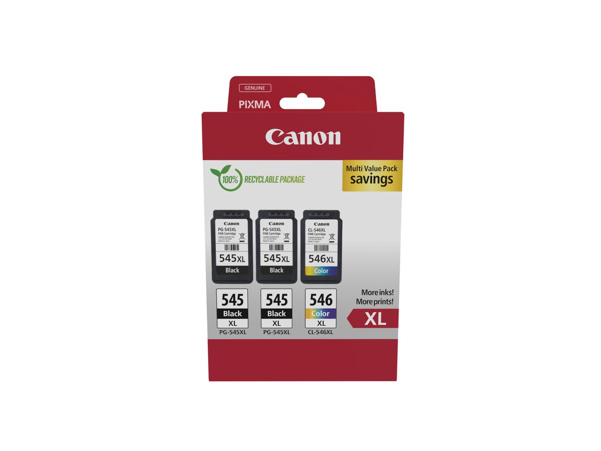 Canon 8286B013 inktcartridge 3 stuk(s) Origineel Hoog (XL) rendement Zwart, Cyaan, Magenta, Geel