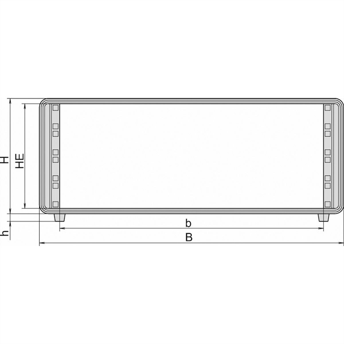 SCHROFF Comptec 19" Desktop Case, Unshielded, Steel Cover, 3 U, 84 HP, 300 mm