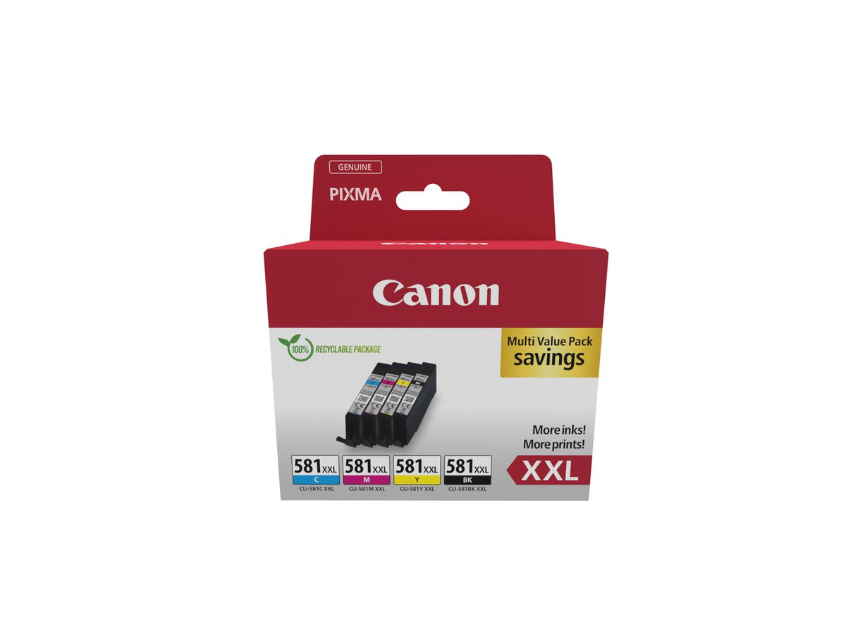 Canon 1998C007 inktcartridge 4 stuk(s) Origineel Zwart, Cyaan, Magenta, Geel