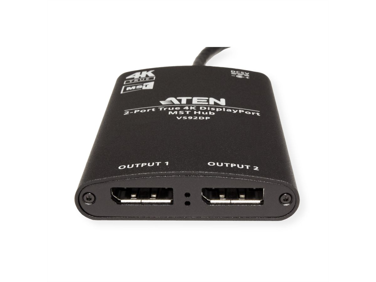 ATEN VS92DP 2-Port True 4K DisplayPort MST Hub