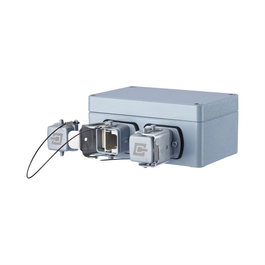 METZ CONNECT E-DAT Industrie IP67 V5 2-poorts metalen uitgang