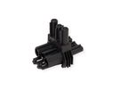 BACHMANN distribution block WIELAND GST18 1xIn/2xOut, with mounting option, 5 m, black