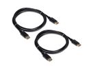 TRENDnet TK-DP06/2 DisplayPort 1.2 Kabel, 2 Stuks, zwart, 1,8 m