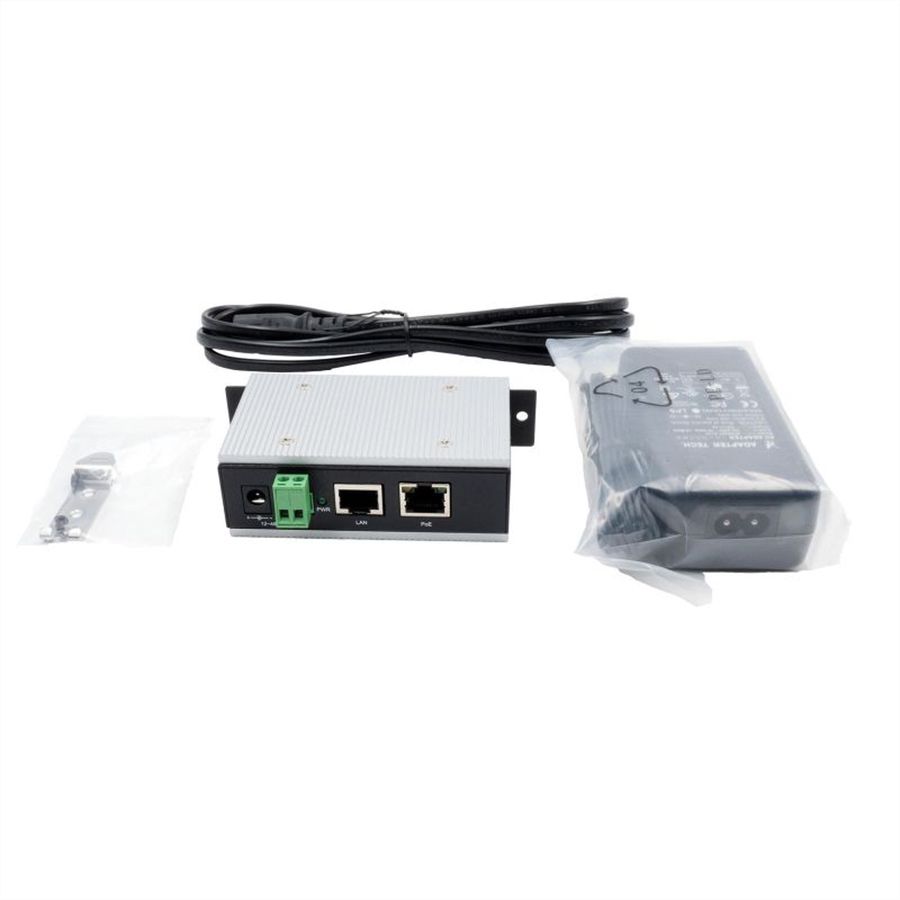 EXSYS EX-6007PoE-WT PoE Gigabit Injector, Metal housing