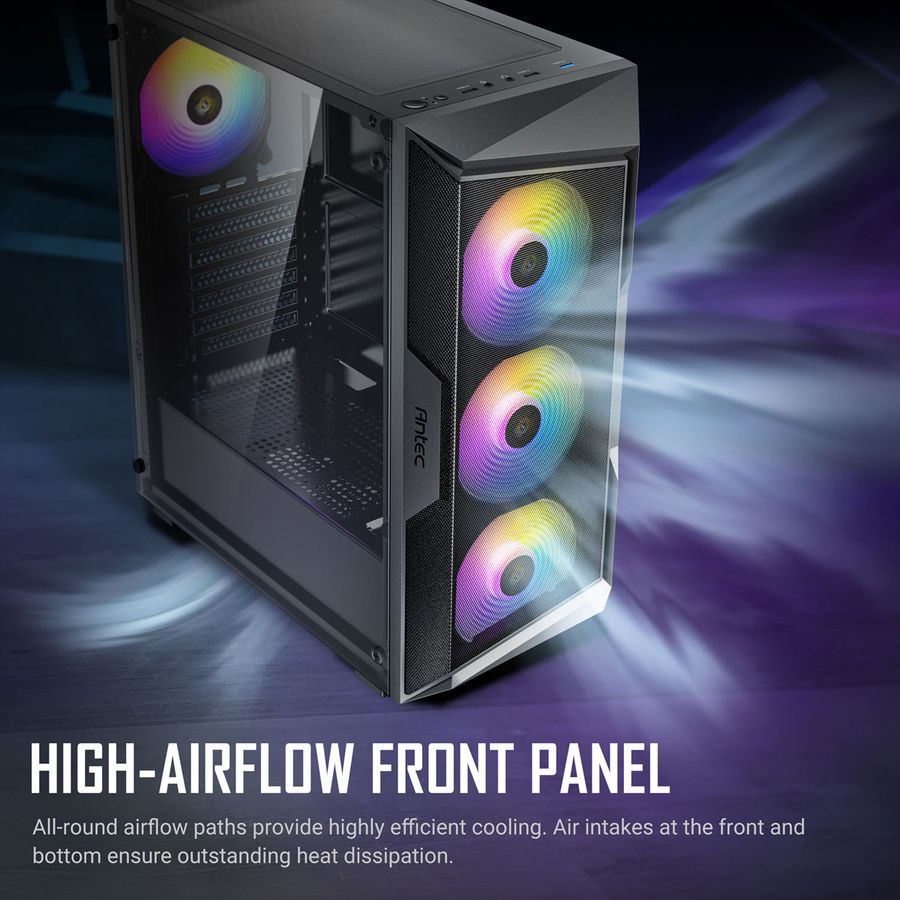 ANTEC AX61 Elite PC case Midi Tower Gaming ATX, black