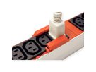 BACHMANN PDU borgclips, voor C13 aansluitingen, rood