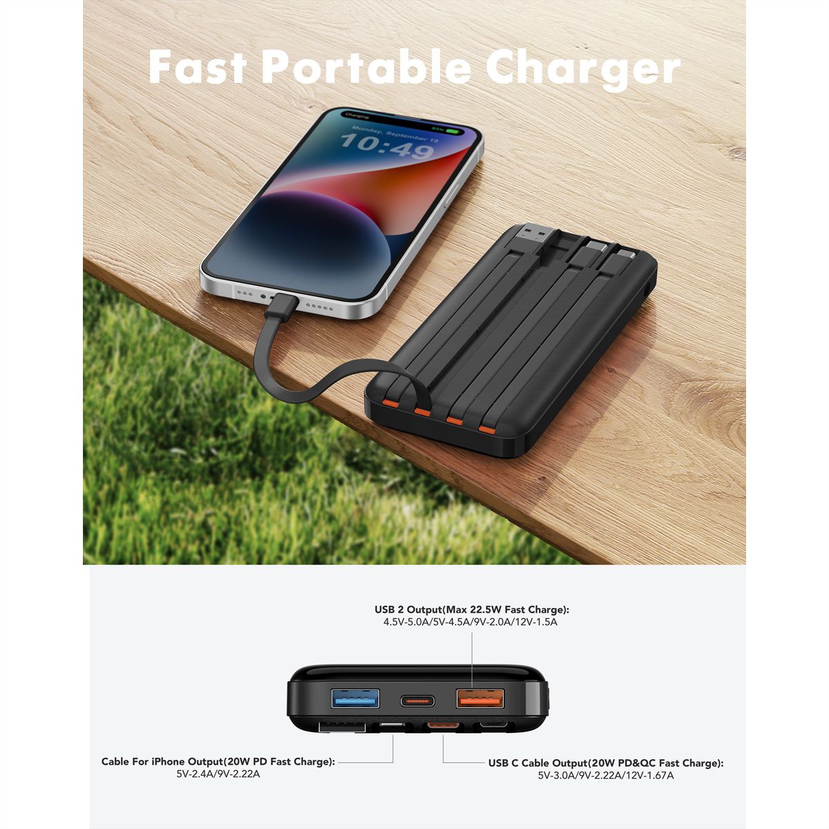 CHARMAST Powerbank W2065 20000mah black
