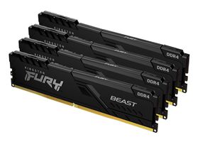 Kingston Technology FURY 128GB 3600MT/s DDR4 CL18 DIMM (Kit of 4) Beast Black