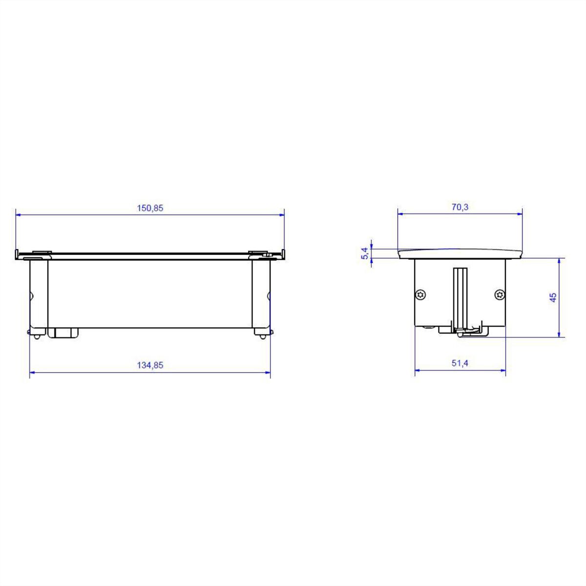 BACHMANN KAPSA X-Small 2x earthing contact, Mounting plug