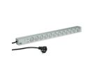 BACHMANN IT PDU ALU 1HE 12x geaard contact, stroomkabel met geaarde stekker