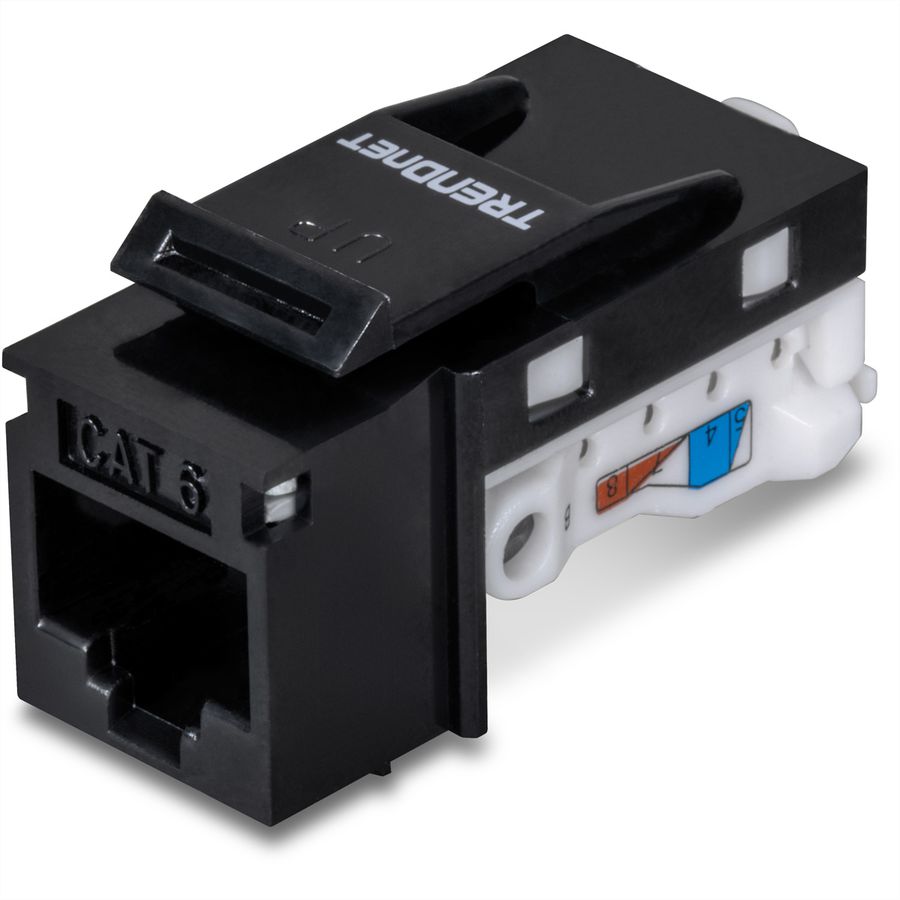 TRENDnet TC-K25C6BK Cat.6 RJ-45 Keystone, 25 stuks zwart, zwart