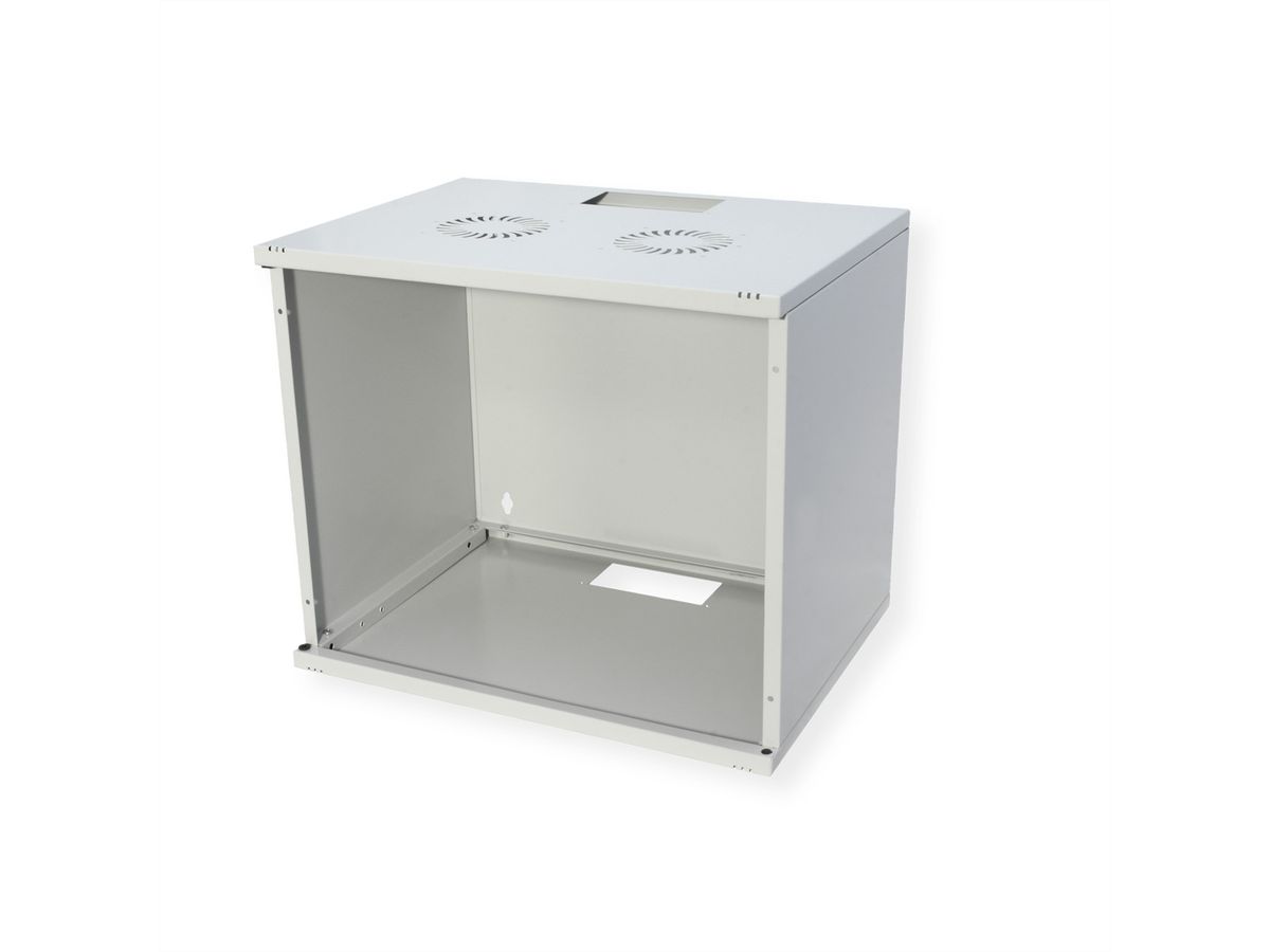 ROLINE 19-inch wall-mounted housing Basic 9 U, 540x400 WxD kit grey