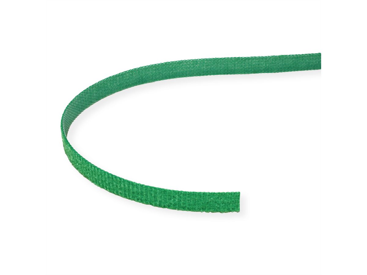 VALUE Klittenband op rol, 10mm, groen, 25 m
