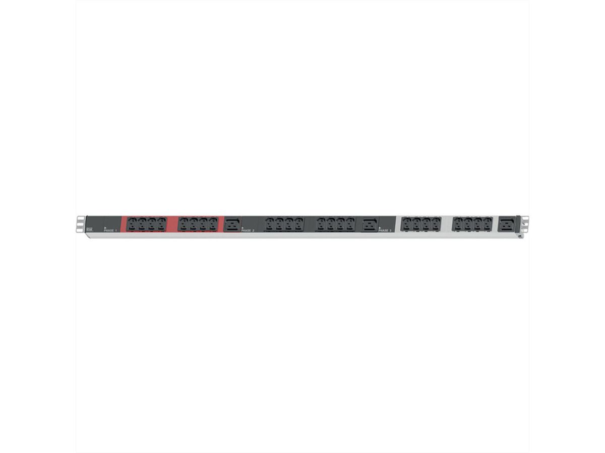 BACHMANN IT PDU ALU 1U 24x C13 3x C19 CEE 3x16A rood