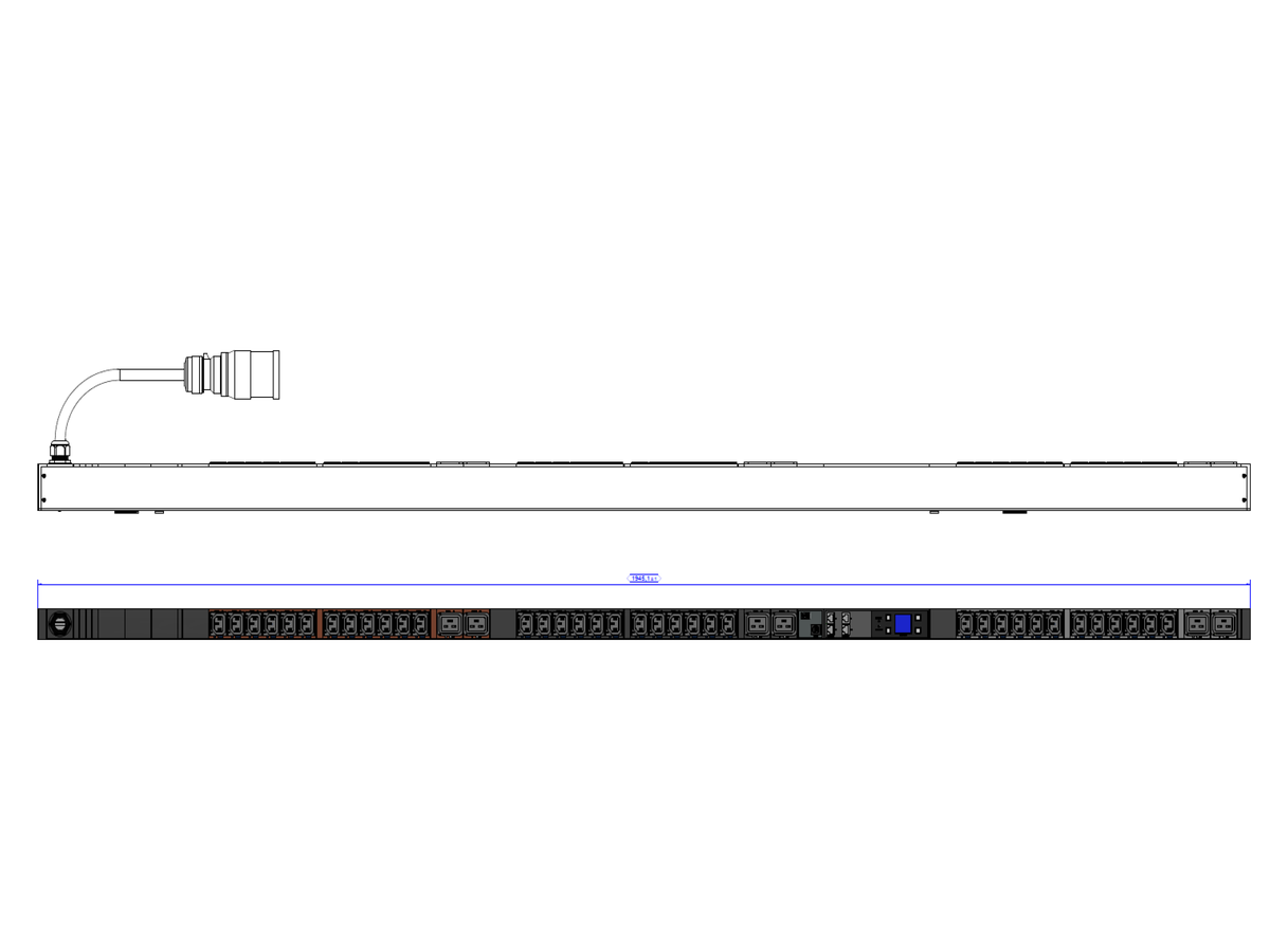 BACHMANN BN7000 36xC13 6xC19, Meting per fase, contactdozen omschakelbaar