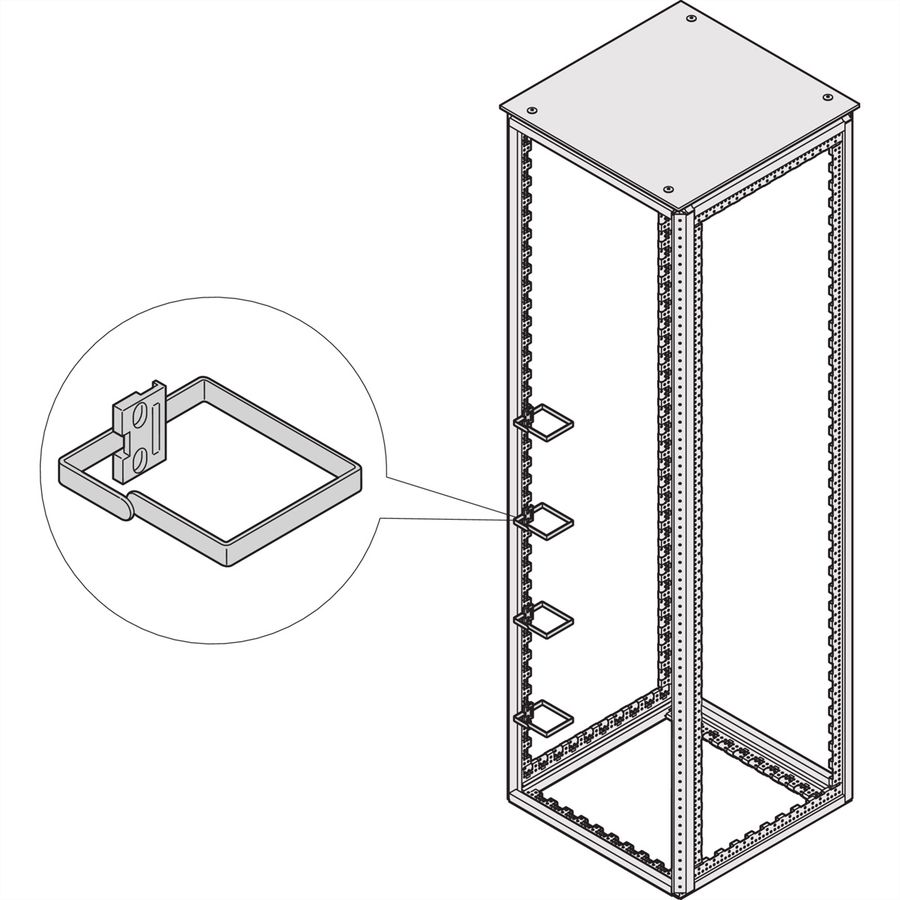 SCHROFF VARISTAR Kabelgeleider staal, 100x180, aan de profielen (voor een rack van 800 mm breed) of  aan de 19''-Profielen
