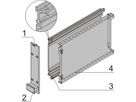 SCHROFF-frame insteekmodule PRO-set, met kap, niet-afgeschermd, 3 HE, 6 HE, 167 mm