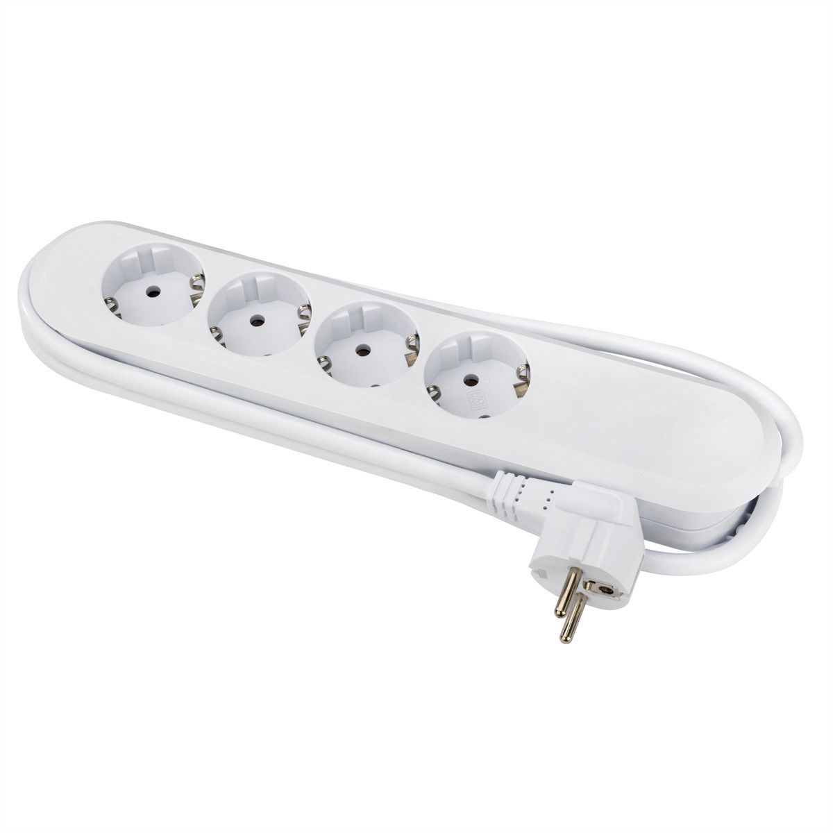 BACHMANN SMART stekkerdoos 4x geaard contact, wit, 1,5 m