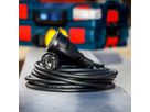 BACHMANN Extension 3G1,5mm² bw, 1m, H07RN-F rubber/neoprene earthing contact, black, 10 m