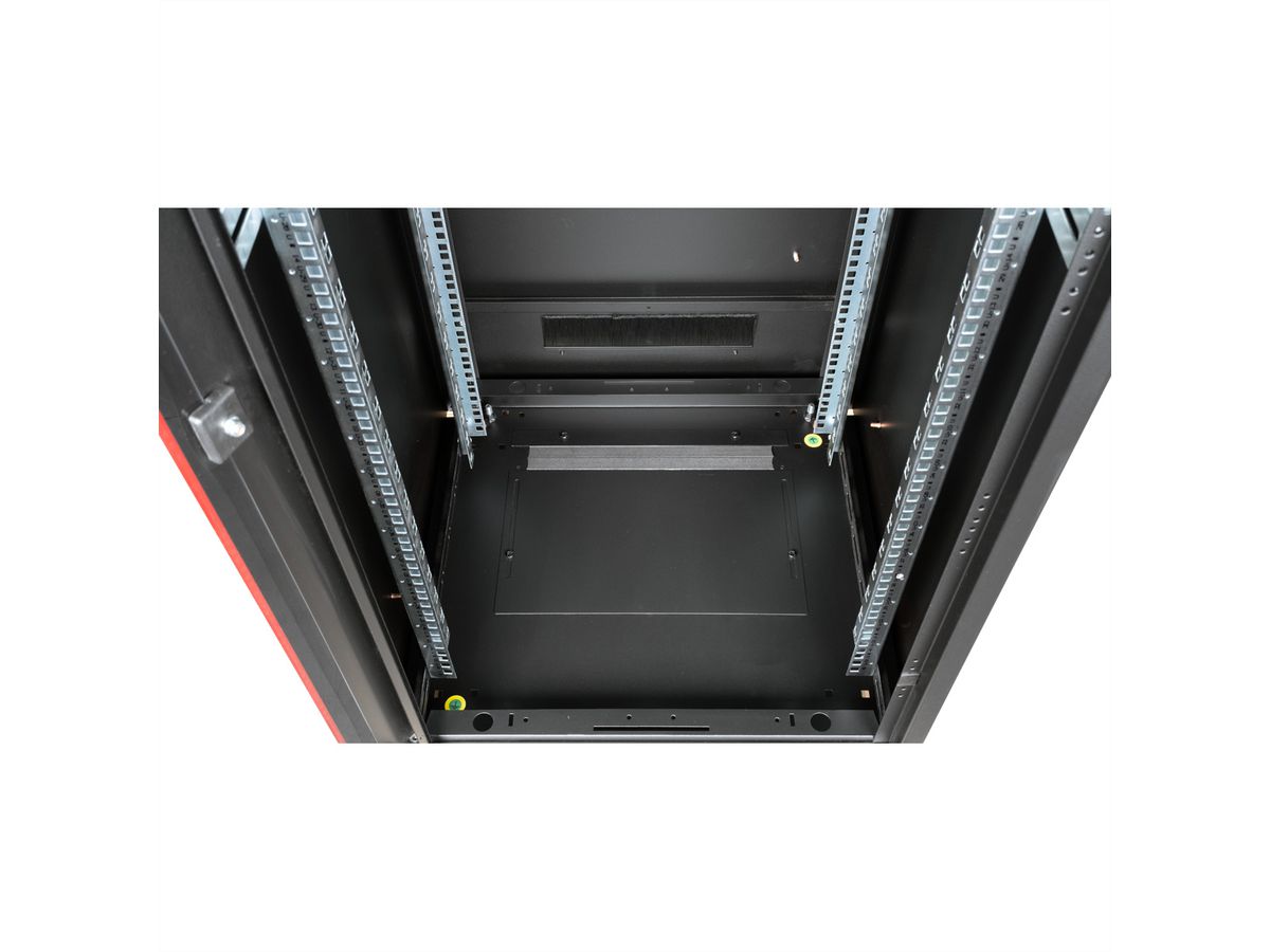 ROLINE 19-inch netwerkkast Pro 42 U, 600x600 BxD Glazen deur zwart