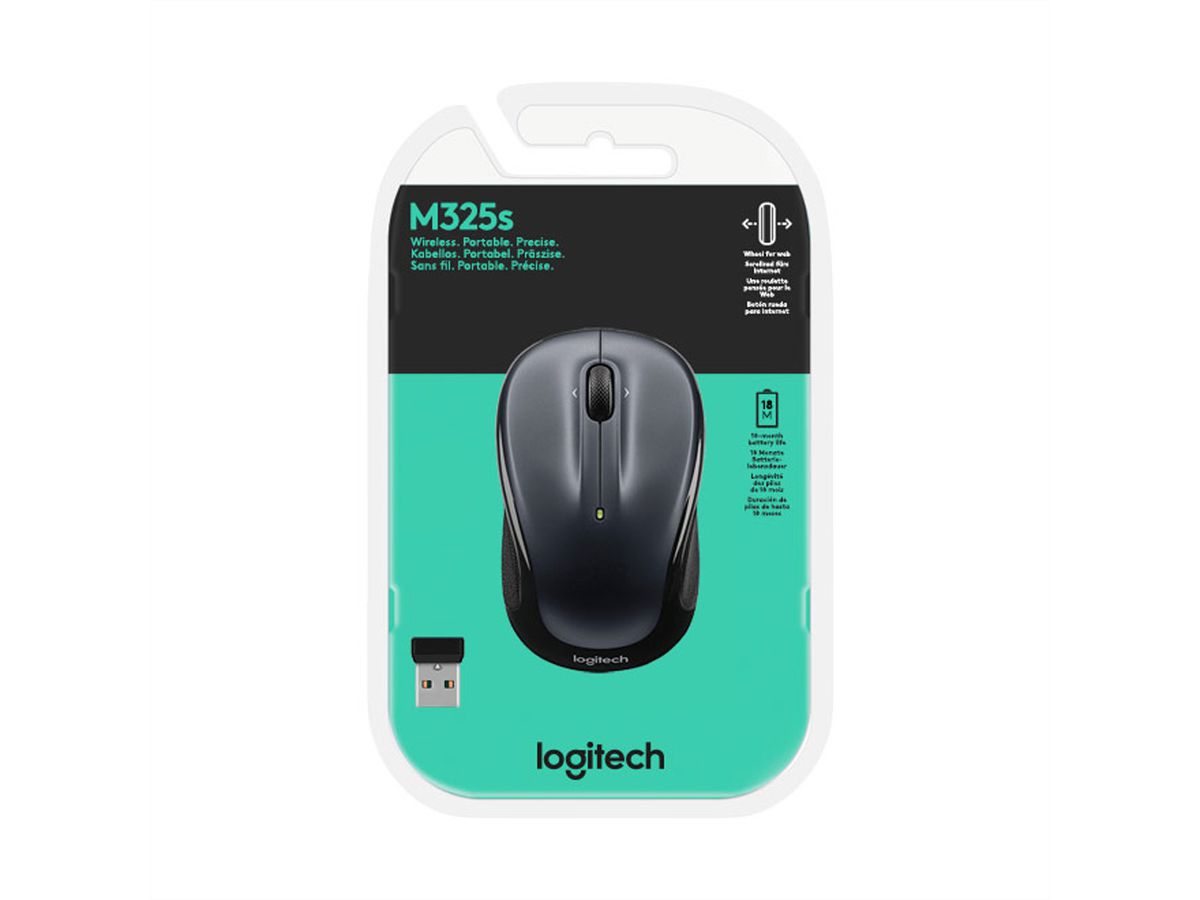 LOGITECH Wireless Mouse M325s donkergrijs