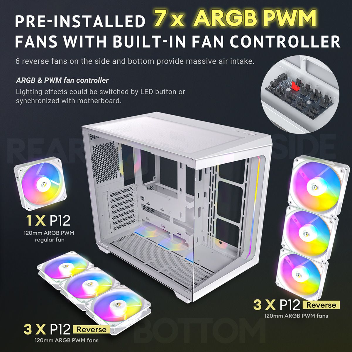 ANTEC Constellation C5 ARGB PC case Midi Tower ATX, white